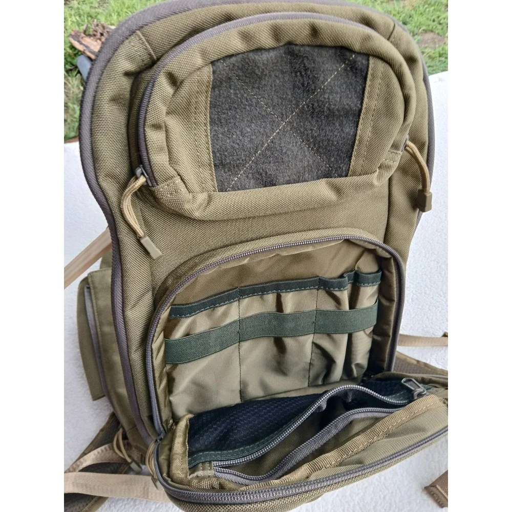 Roaring Fire Tactical Backpack Mens OS Green MOLLE Canvas Daypack